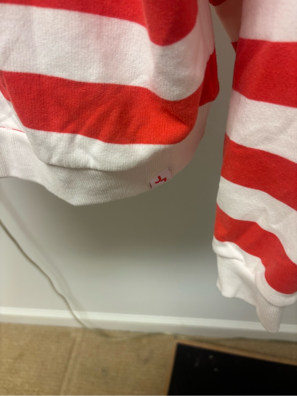 JoyLab NWT Women's Red & White Striped Half-Zip Sweater - Picture 6 of 7
